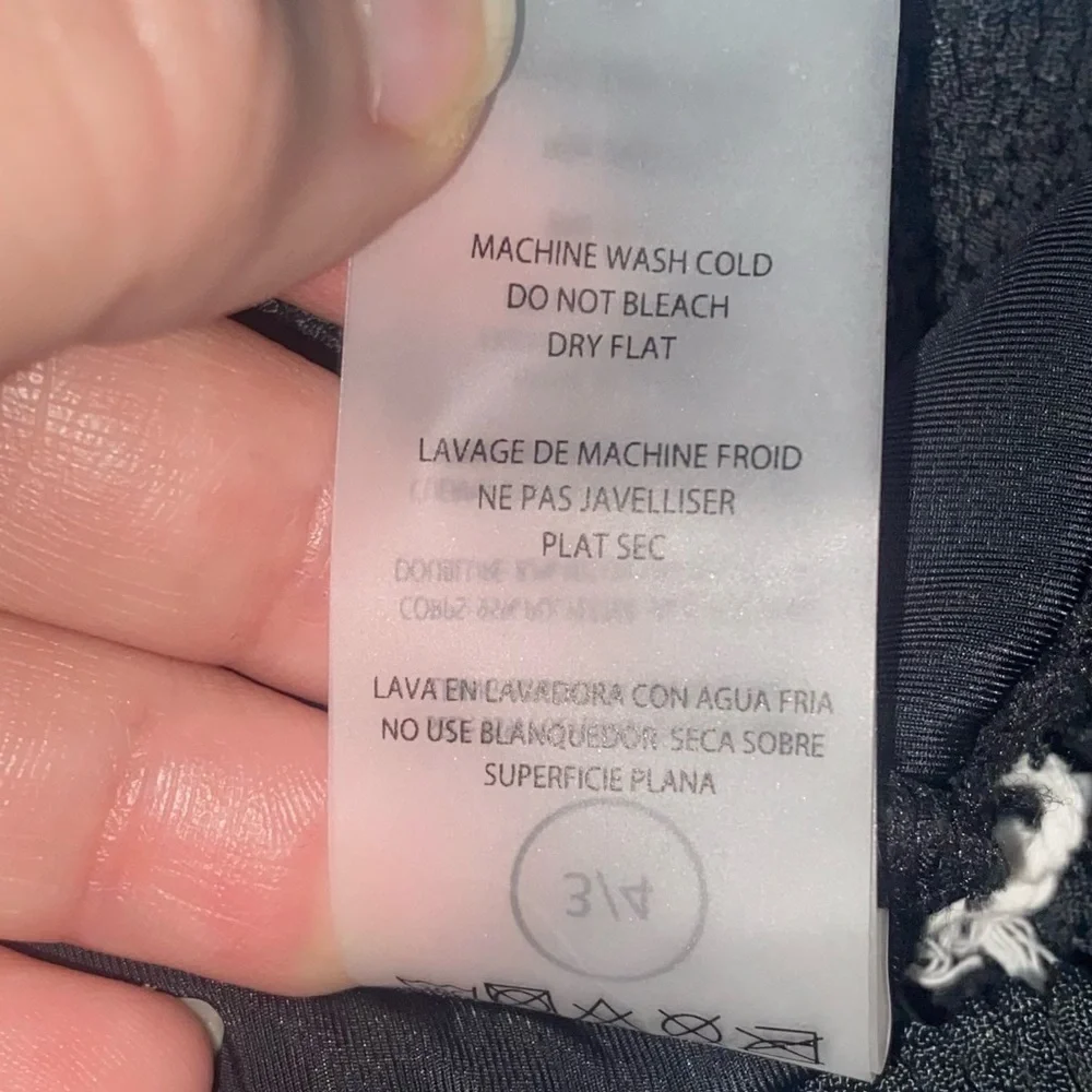 SOLD!!! Good American Always Fits Scoop Swim Bikini Top Ribbed Black - Picture 8 of 9